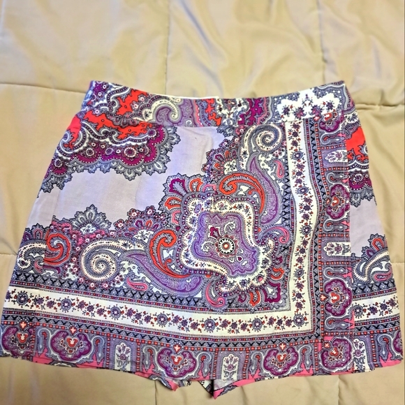 Nanette Lepore Paisley Mini Skort - Multicolor - Picture 1 of 4